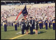 Photograph of Air Force ROTC Color Guard during the National Anthem